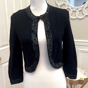 Cardigan Black, 100% Wool, Size M